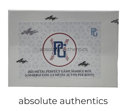 2021 Leaf Metal Perfect Game Marble Box 4 1/1  Auto's Only 315 Boxes Made