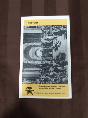 1960 ED-U Cards Aristotle #4  The Book Of Knowledge Flash Cards *RARE*