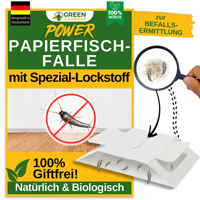 3 bis 15x Fallen - Fallen für Papierfische mit Lockstoff, Papierfische bekämpfen