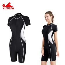 Yingfa Women Full Knee Swimwear One Piece Swimsuit for Racing and Training