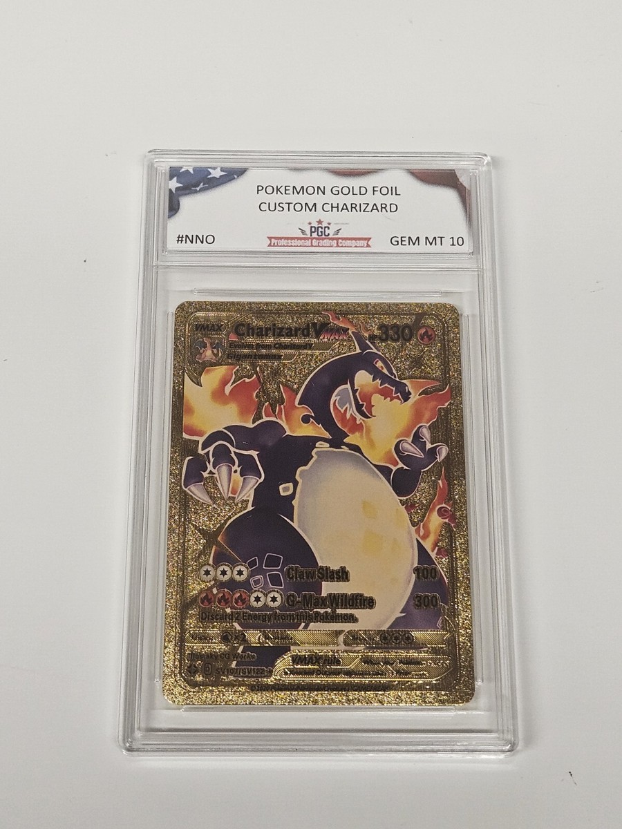Charizard V MAX - HP330 - SV107/0SV122 - Gold Foil Fan Art Gem