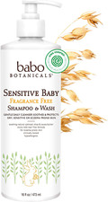 Sensitive Baby Fragrance-Free 2-In-1 Shampoo  Wash - with Natural Oat Protein,