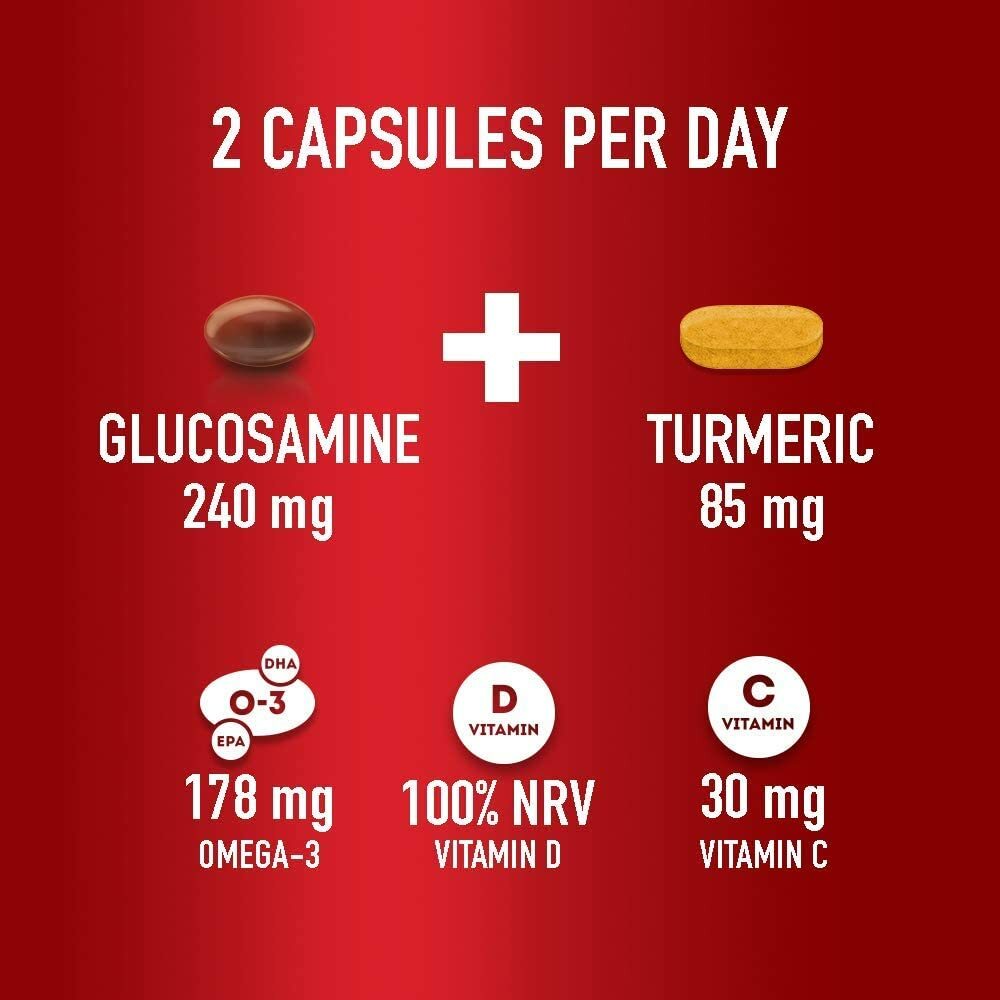Seven Seas Joint Care Supplex and Turmeric with Glucosamine, Omega3 60