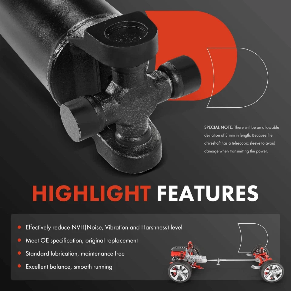 A-Premium Driveshaft Prop Shaft Assy Rear for Chevy Express GMC Savana 3500 4500 - Image 4 of 4