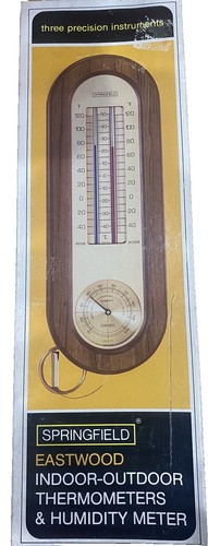 Vtg Springfield Mariner Weather Station Trio Thermometer/Barometer