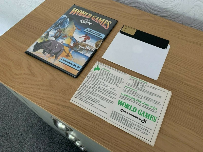Epyx World Games Vintage Commodore 64 Disk - Working -🕹️Retro Gift Idea🕹️