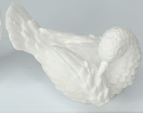 White Doves Bonded Alabaster Love Birds Wedding 1950s by A. Santini - Picture 10 of 10