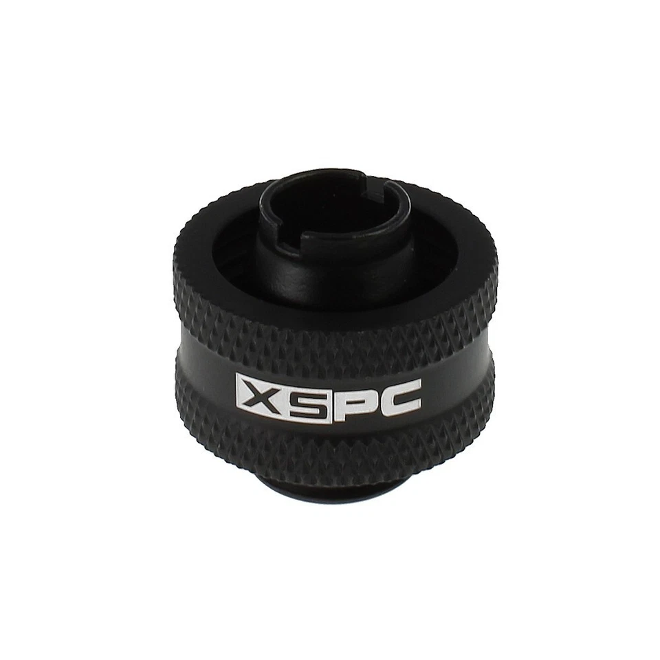 XSPC 3/8" ID x 5/8" OD Compression Fittings V2, Matte Black on Brass - Image 2 of 4