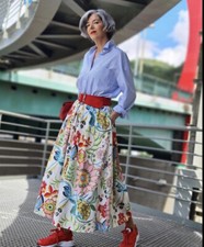 Zara Woman Floral Printed Midi Skirt 3090/199