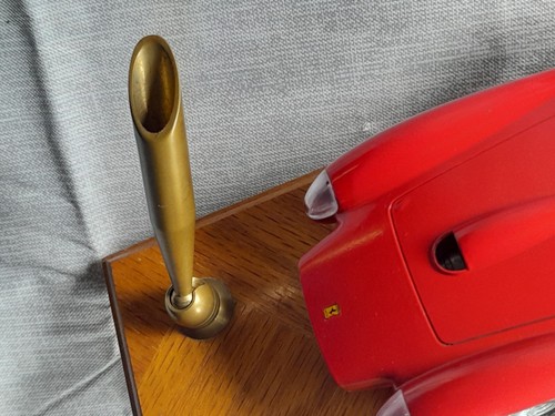 Ferrari 250 Testa Rossa Bburago Italy Parquet Base Brass Pen Holder Desk Display - Picture 5 of 8