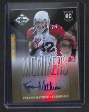2013 Panini Limited Gold Monikers Autograph #199 Tyrann Mathieu No 7 of 25