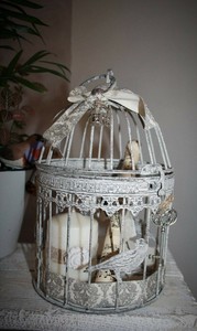 Détails Sur Cage à Oiseau Ancienne Vintage Bohème Ferme Rustique Rétro Décoration Murale