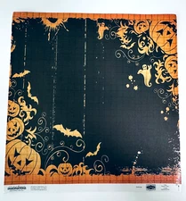 Creative Imaginations 12x12 Halloween Better Rum Glitter Scrapbook Paper