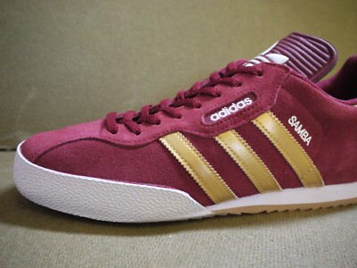 adidas gazelle silver green womens Adidas Puig Samba Shoes - Maroon / Semi Solar Yellow / Shadow Red main image 1