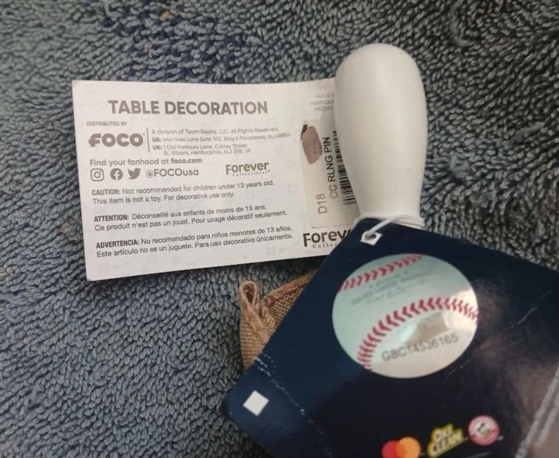 Chicago Cubs Wood Decorative Rolling Pin New With Tags Baseball 12-inches - Image 3 of 4