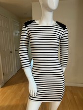 MARKUS LUPFER STRIPE BODY CON DRESS SIZE S SMALL