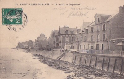 CPA 14 CALVADOS ca. Courseulles ST AUBIN/MER La Marée de September 1910 Animée