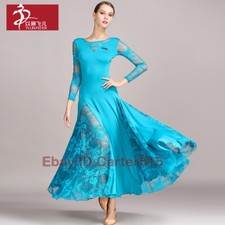 Modern Waltz Tango Smooth Latin Ballroom Competition Long Dance Dress Ball Gown
