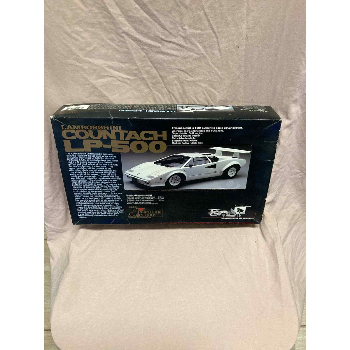 ヨーデル1/20 Lamborghini Countach LP-500 1/20 Union Memorial Collection Plastic Kit Lamborghini Countach LP