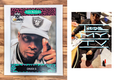 CHUCK D signed 20x24'' photo poster PUBLIC ENEMY Yo! MTV Raps autograph COA