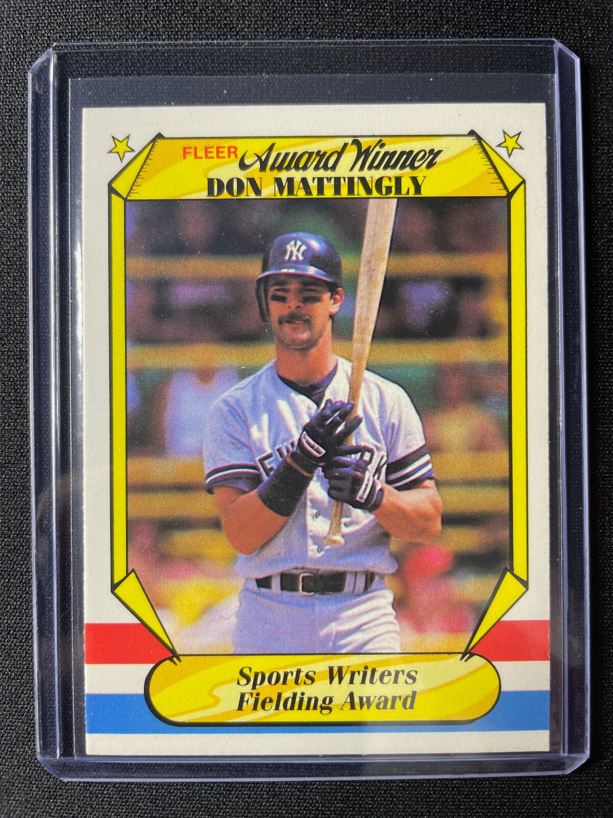 Don Mattingly #24 Baseball Cards 1987 Fleer Award Winners trading card — raw and PSA graded price guide