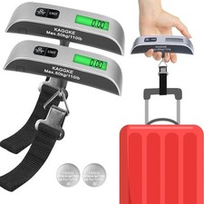 2-Pack Luggage Scale 110lb 50kg Portable Travel LCD Digital Hanging Weight