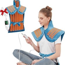 Electric Heating Pad for Back, Neck Shoulders 25"x37" Large 25 37, Blue