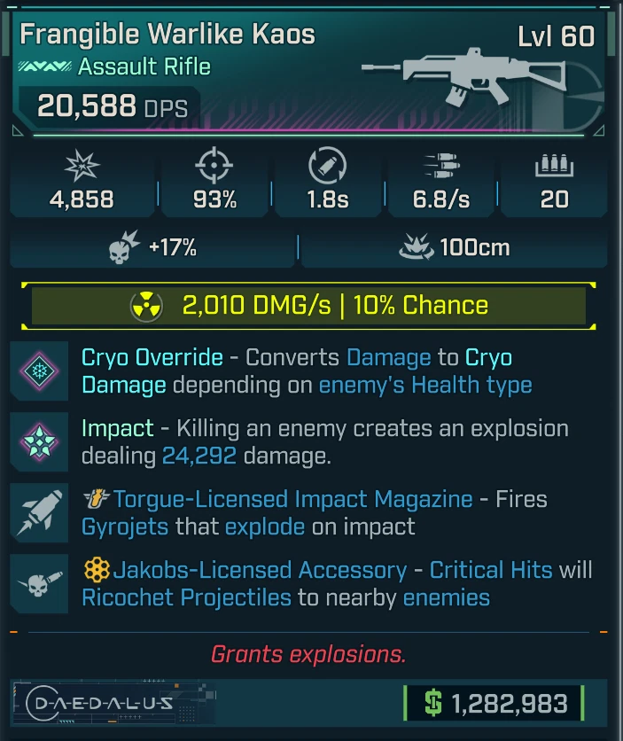 Borderlands 4⭐RADIATION KAOS AR⭐CRYO OVERRIDE⭐TORGUE IMAPACT⭐JAKOBS⭐SHOTGUN AMMO - Image 1 of 1