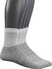 Men'S 4 Pairs Diabetic Ankle Socks with Seamless Toe and Cushion Solel Sizeso...