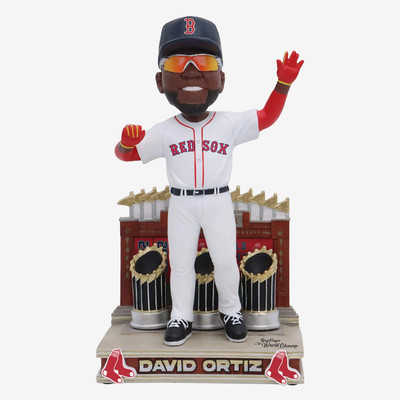 David Ortiz Boston Red Sox 3X World Series Champion Bobblehead MLB Baseball