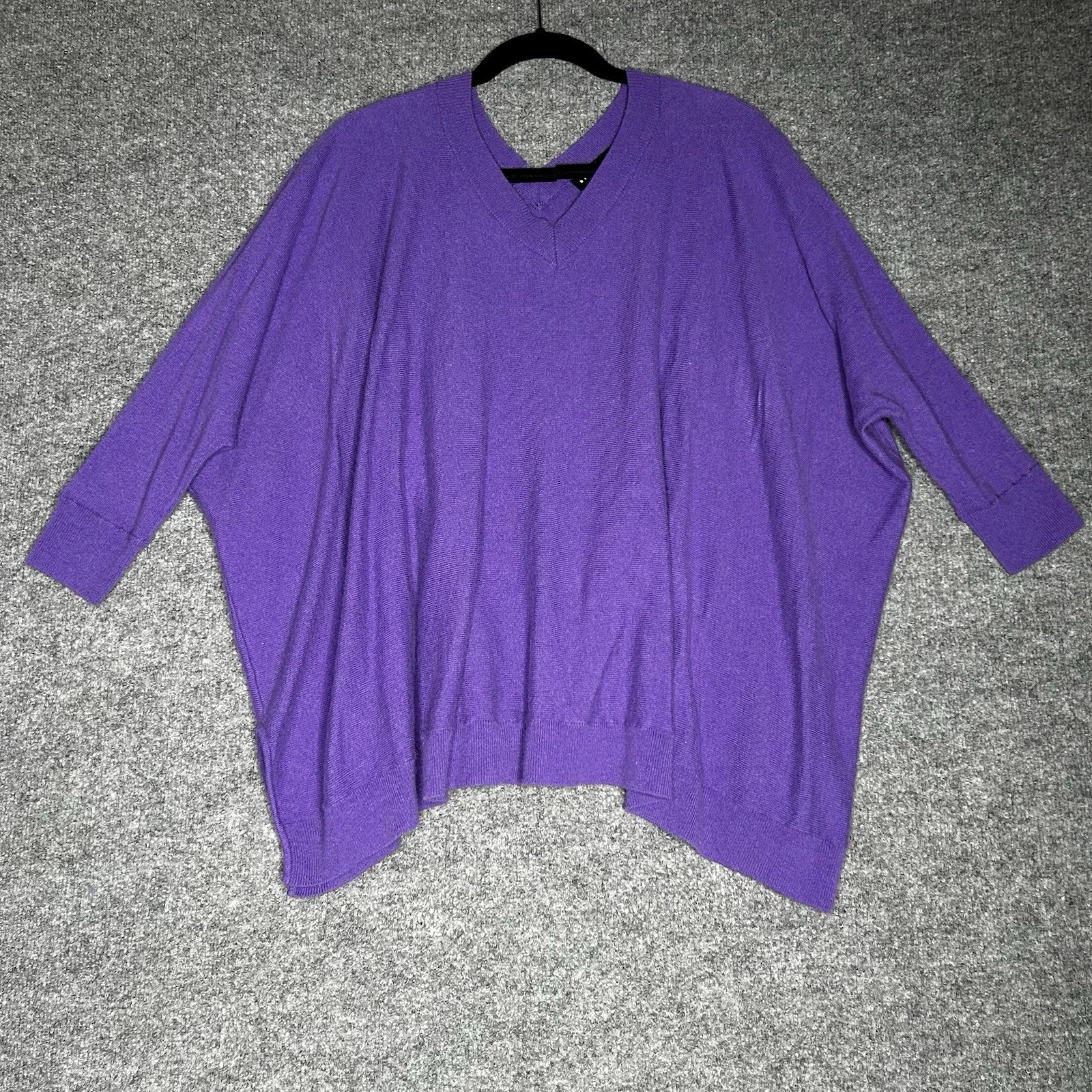Bryn Walker Oversized Sweater Womens Xs Purple Poncho Relaxed Fit