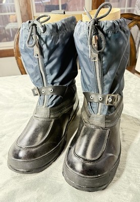 Explorers Boots Mens Size 13 Black Nylon Insulated Winter Snow Steel Shank
