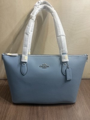 NWT Coach Gallery Tote Bag Leather CV402 Sv/Bluebell | eBay