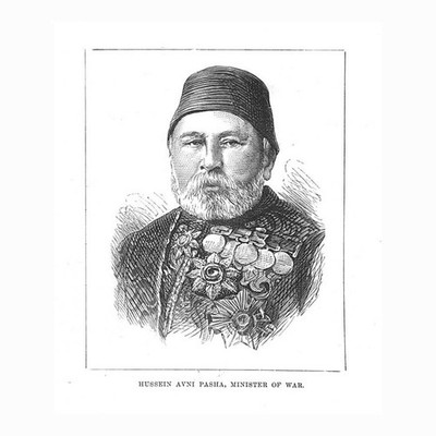 TÜRKEI Hussein Avni Pascha Kriegsminister - antiker Druck 1876