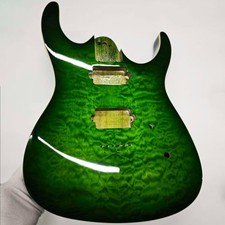 DIY Basswood Electric Guitar Body Green Gradient Gloss Finish Build Your Custom