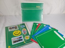 2 Vintage 80s MEAD Green Trapper Keeper 3 Ring Notebook Clipboard w/ Folders