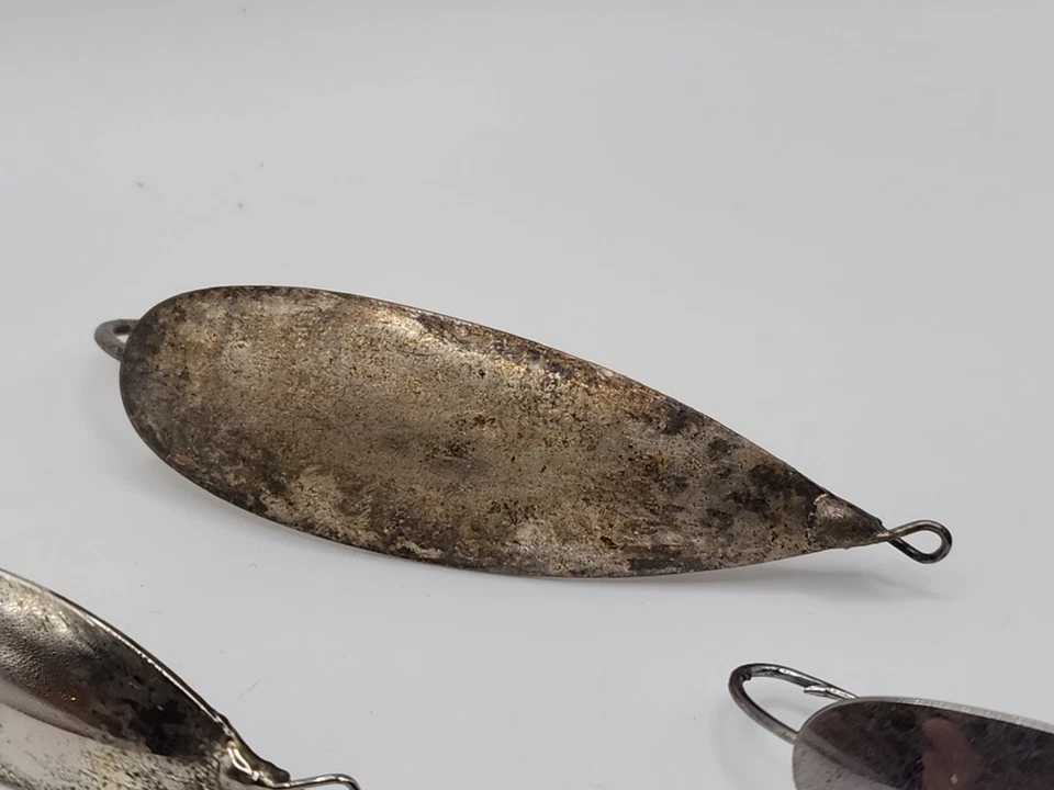 Lote de 3 señuelos de pesca Johnson Silver Minnow cuchara sin malezas cromados Foto 4 de 4