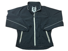 FOOTJOY DRYJOYS GOLF JACKET BLACK with WHITE TRIM WOMEN'S SIZE MEDIUM