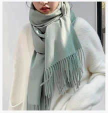 Cashmere Feel Scarf Mint Green Soft Wrap Shawl Pashmina New w/o Tags