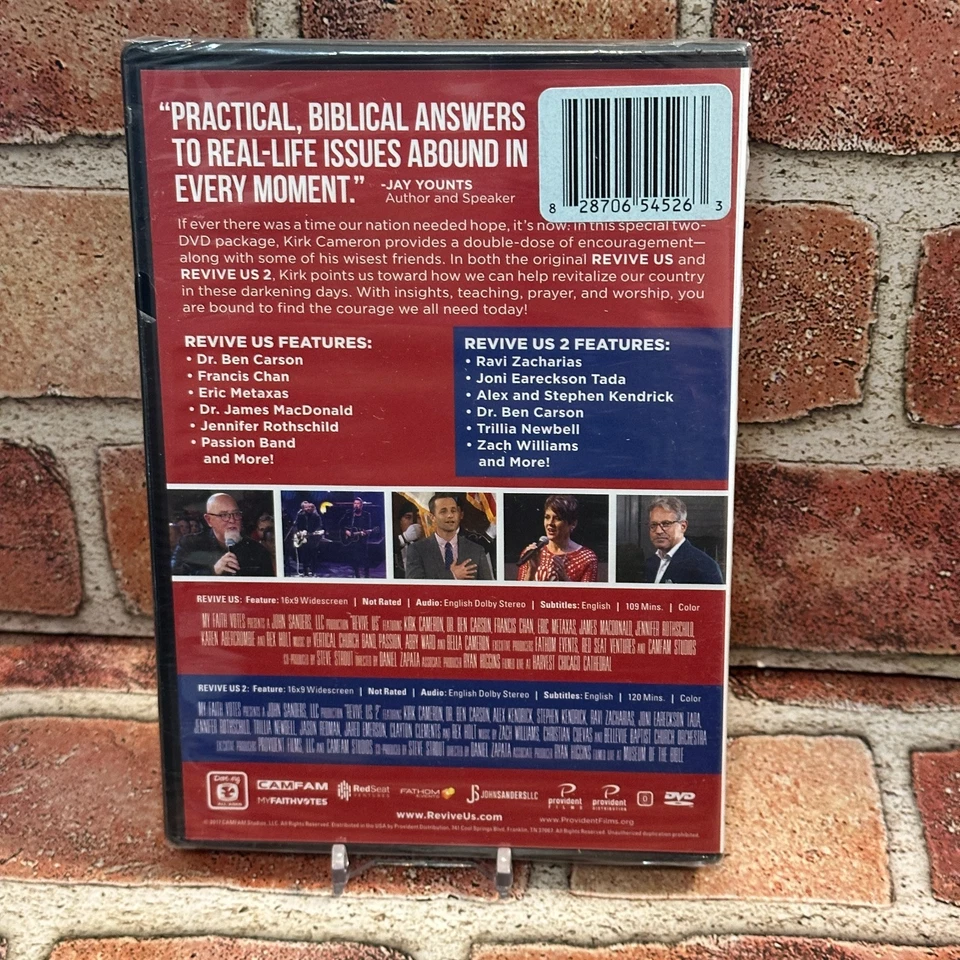 Kirk Cameron Revive Us + Revive Us 2 DVD Sealed 2-Movie Set 2017 Faith Christian - Image 2 of 3