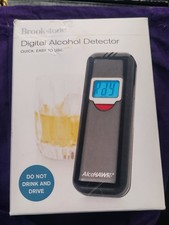 AlcoHAWK Slim Digital Breathalyzer Alcohol Detector w/ Mouthpieces