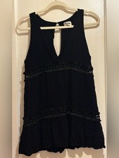 Show Me Your Mumu Lydia Dress Black Sleeveless Boho Mini Dress Small