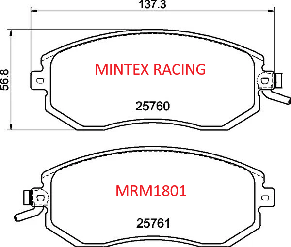 TOYOTA GR86 COUPE 2.4 ZN8 MINTEX MRM1801 FAST ROAD TRACK DAY FRONT BRAKE PADS