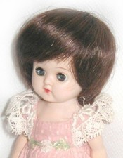 New DOLL WIG Sz 5 - 6 Fits Ginny size dolls Kemper HUMAN HAIR Vintage OLD STOCK