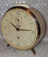 Junghans Wecker TRIVOX, altes Logo, cremeweiß, läuft, lesen!