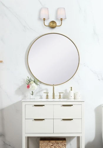 Elegant Lighting LD7322W16 Senna 2 Light 16"W Vanity Light - Brass - Picture 6 of 12