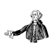 George Washington President Patriotic American USA Bumper Sticker Vinyl Decal 5"