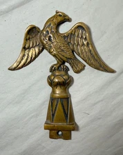 Exquisite Antique solid bronze American bald eagle wall finial pediment