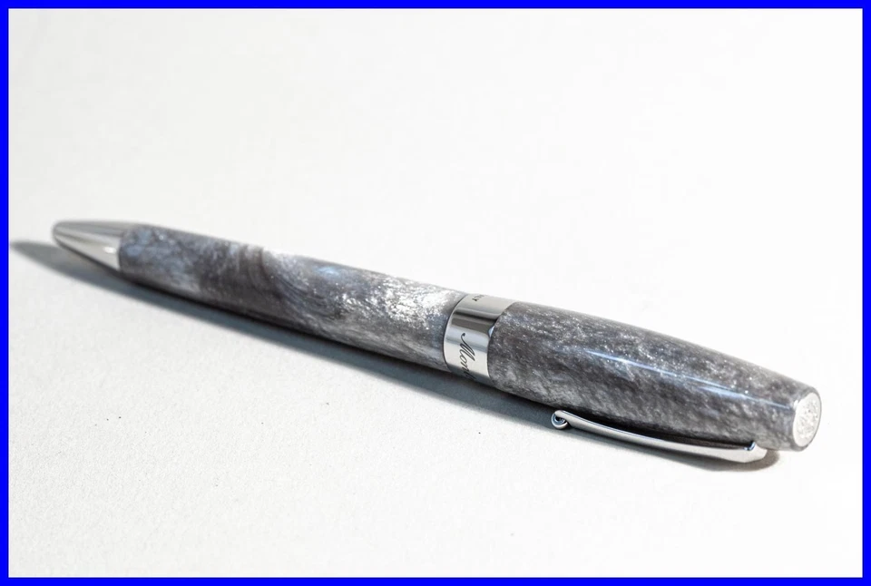 MONTEGRAPPA Kugelschreiber in GRAU marmoriert & Silber NOS mit OVP - Bild 4 von 4