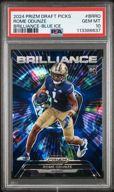 Rome Odunze Panini Prizm Draft Picks Brilliance #BRRO Blue Ice